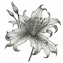 red spider lily tattoo design idea