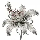 red spider lily tattoo design idea