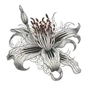 red spider lily tattoo design idea