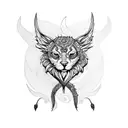 A tattoo design featuring a shadowhunter surrounded by a variety of animals and flowers. tattoo design idea