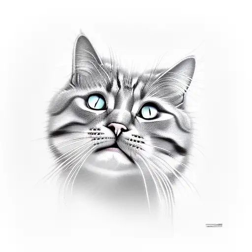 dentist cat tattoo design idea