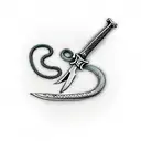 knife with dagger and one with snake tattoo design idea