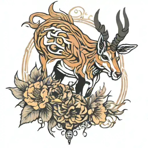 springbok  tattoo design idea