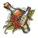 a broken bottle tattoo design idea