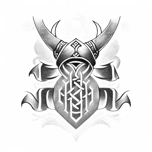 VIKING RUNE FOR STRENGTH AND LOVE tattoo design idea