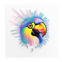 HYPERREALISTIC TOUCAN ALL COLOR tattoo design idea