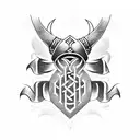 VIKING RUNE FOR STRENGTH AND LOVE tattoo design idea