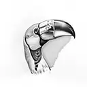 HYPERREALISTIC TOUCAN ALL COLOR tattoo design idea
