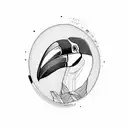 HYPERREALISTIC TOUCAN ALL COLOR tattoo design idea