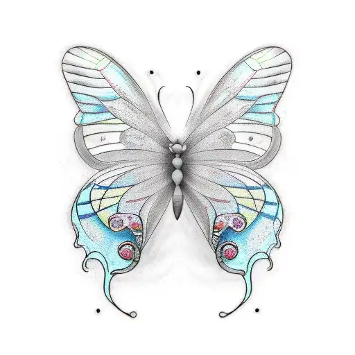 A butterfly trail that wraps around my arm wrist to elbow tattoo design idea