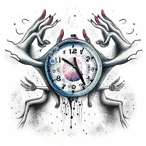 time numbers life death immortality choice tattoo design idea