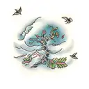 willow tree  tattoo design idea