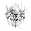 kratos mimir tattoo design idea