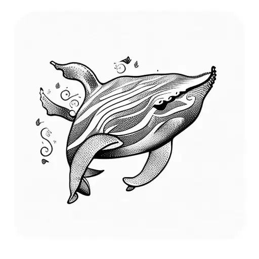 whale tattoo design idea