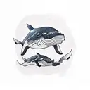 whale tattoo design idea