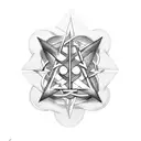 Pentagram on Chest tattoo design idea