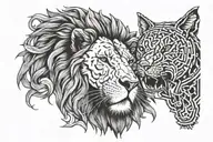 Lion and ak47 tattoo design idea