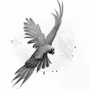 yellow-tailed black cockatoo tattoo design idea