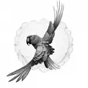 yellow-tailed black cockatoo tattoo design idea