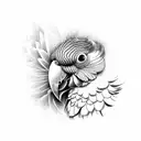 yellow-tailed black cockatoo tattoo design idea