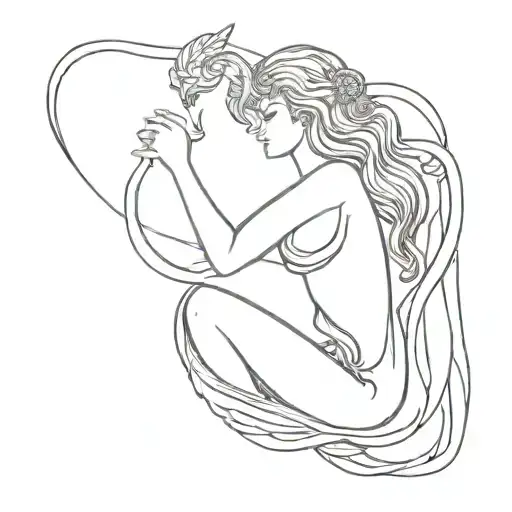 Siren greek mythology tattoo design idea