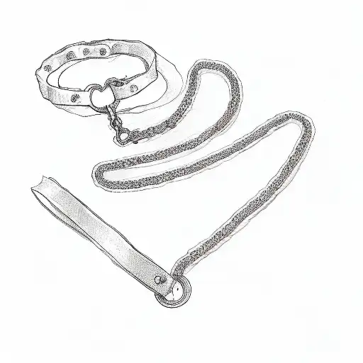 a black and silver choke chain with a heart on it tattoo design idea