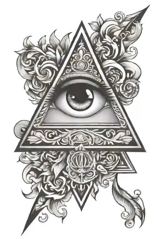 illuminati eye symbol tattoo design idea