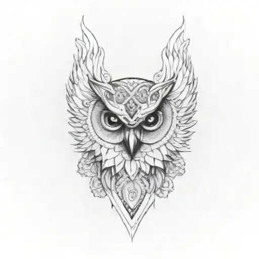 cover up tattoo above knee owl tattoo design idea