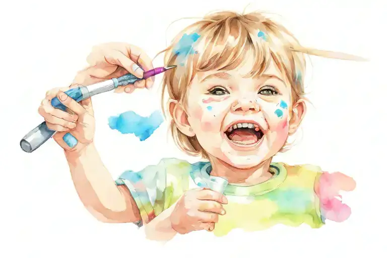 child at the dentist tattoo design idea