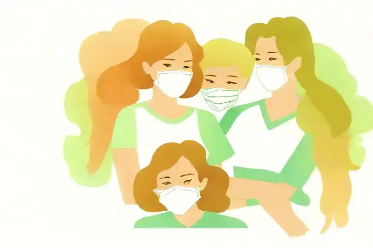 three nurses. everyone has a green shirt and a mask on their face tattoo design idea