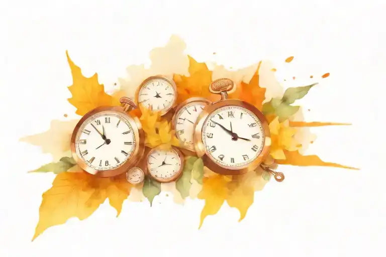 a big pile of bills and a digital clock face tattoo design idea