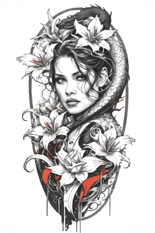 dragon flying tattoo design idea