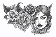 Tattoo designating a girl whose nickname is Mafia tattoo design idea