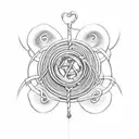 rope climbing breath symbol tattoo design idea