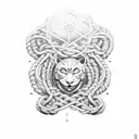 rope climbing breath symbol tattoo design idea