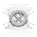 rope climbing breath symbol tattoo design idea