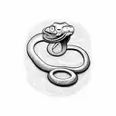 snake eats its tail tattoo design idea