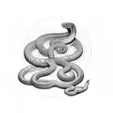 snake eats its tail tattoo design idea