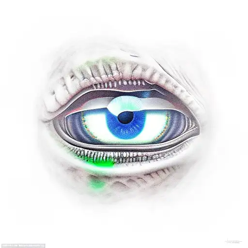 alien face tattoo design idea