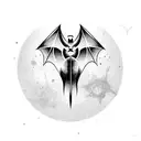 Bat tattoo design idea