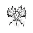 Bat tattoo design idea