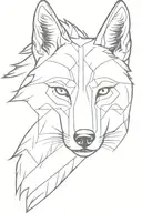 wolf face  tattoo design idea