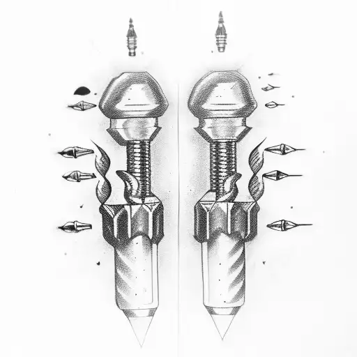 two 5.56 ammunition side by side with "Semper Fratres" underneath it tattoo design idea