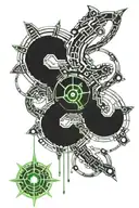 vel'koz biomechanical tattoo tattoo design idea