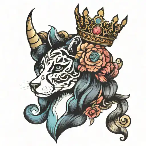 midnight princess  tattoo design idea