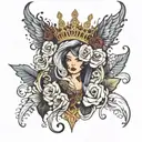 midnight queen tattoo design idea