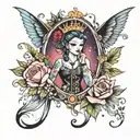 midnight queen tattoo design idea