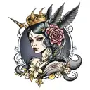 midnight princess  tattoo design idea
