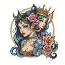 midnight princess  tattoo design idea
