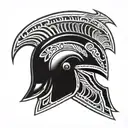 spartan helmet tattoo design idea